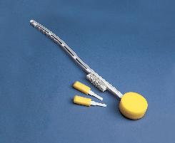 Long Handled Sponge with Footbrush and Toe Sponges x 2